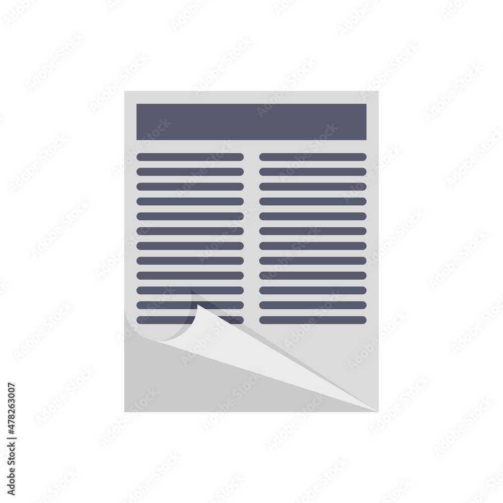 Pr specialist documents icon flat isolated vector Pr specialist documents icon flat isolated vector