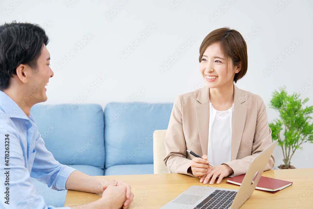 Fototapeta premium 訪問営業