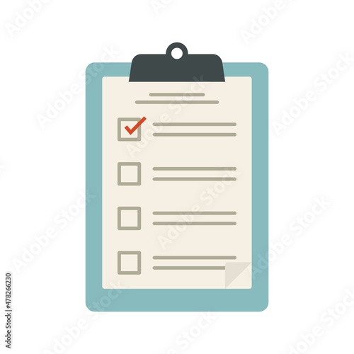 Sociology clipboard icon flat isolated vector