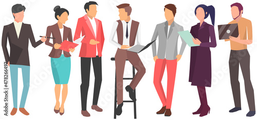 Businessteam sitting together during meeting. Teamwork with plan, creating new project. Meeting to discuss starting business. Colleagues are discussing, having conversation, planning business