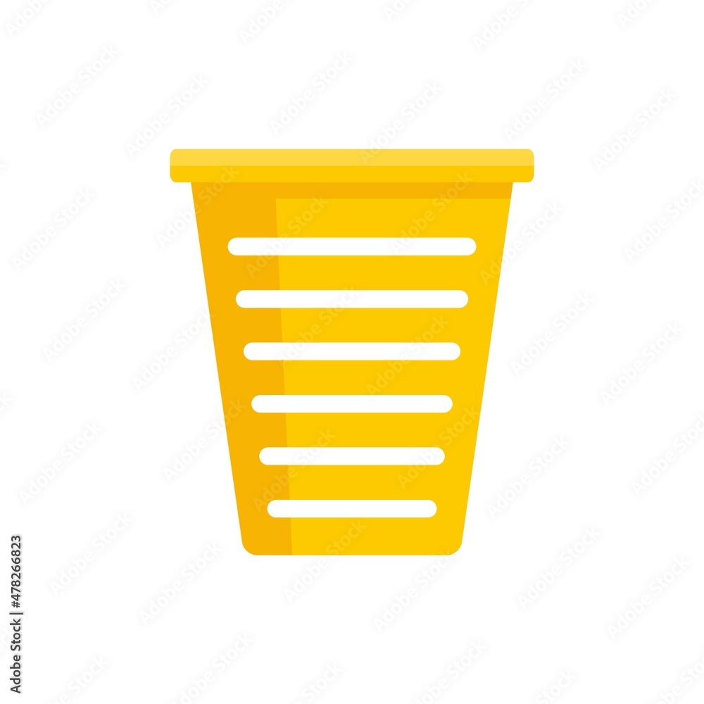 Cleaning basket icon flat isolated vector Cleaning basket icon flat isolated vector