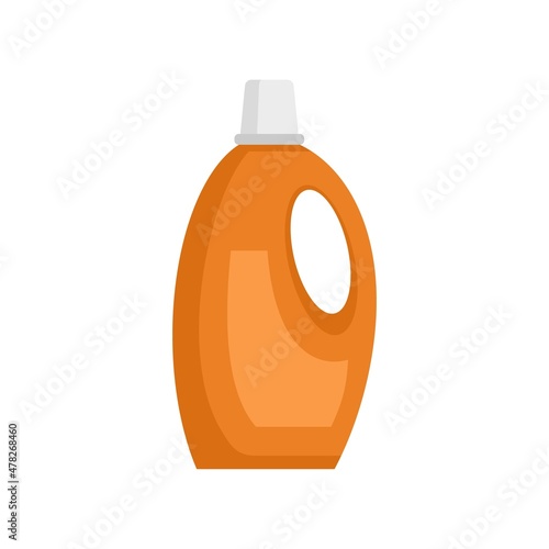 Cleaner plastic bottle icon flat isolated vector