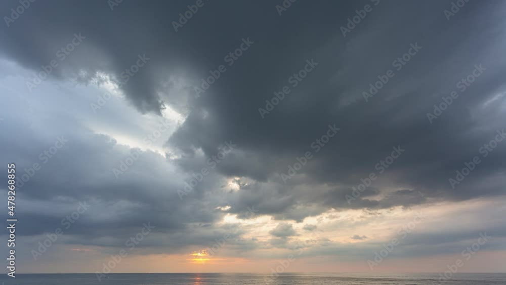 .clouds are moving slowly to the sea in the stunning sky during sunset..Nature video High quality footage. .Scene of Colorful romantic sky sunset with cloud in sky background.. .clouds are moving slowly to the sea in the stunning sky during sunset..Nature video High quality footage. .Scene of Colorful romantic sky sunset with cloud in sky background..