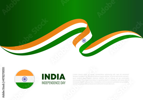 India Independence day background banner poster for national celebration on August 15 th.
