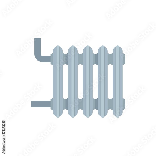 Hot house radiator icon flat isolated vector