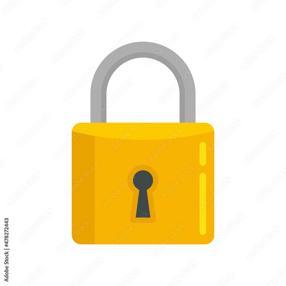 Home padlock icon flat isolated vector Home padlock icon flat isolated vector