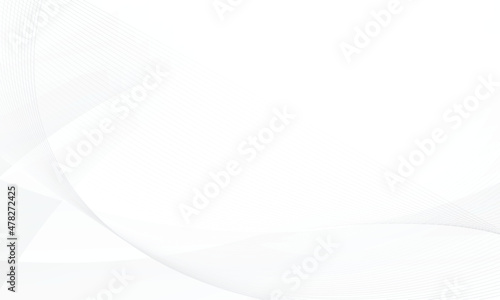 Abstract white and gray color background with geometric round shape and modern stripes. Vector illustration.