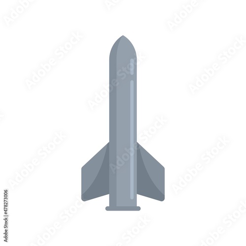 Missile bomb icon flat isolated vector