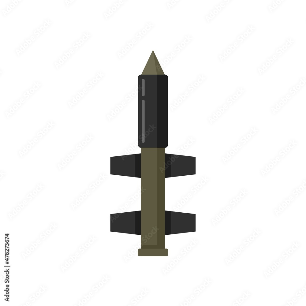 Missile peace icon flat isolated vector Missile peace icon flat isolated vector