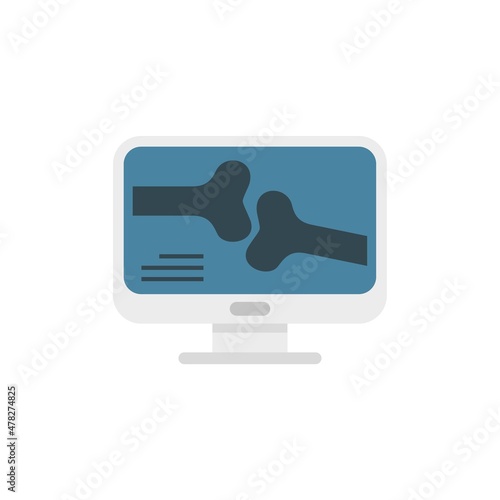 Magnetic resonance imaging monitor icon flat isolated vector
