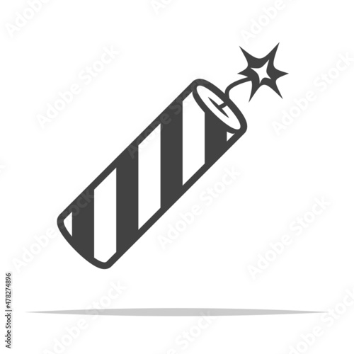 Firecracker stick icon transparent vector isolated