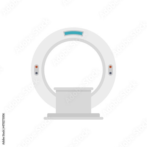Magnetic resonance imaging diagnostic icon flat isolated vector