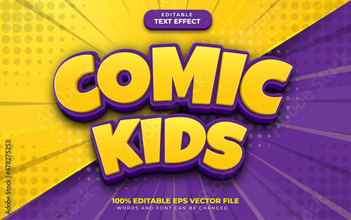 Comic Kids Text Effect Style