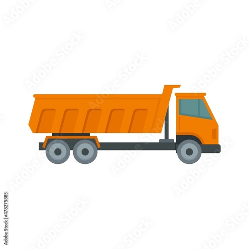 Tipper huge icon flat isolated vector