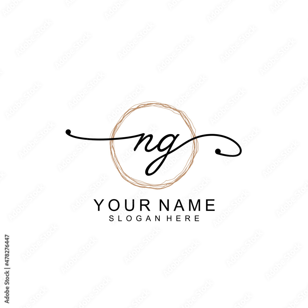 NG initial Signature logo template vector NG initial Signature logo template vector