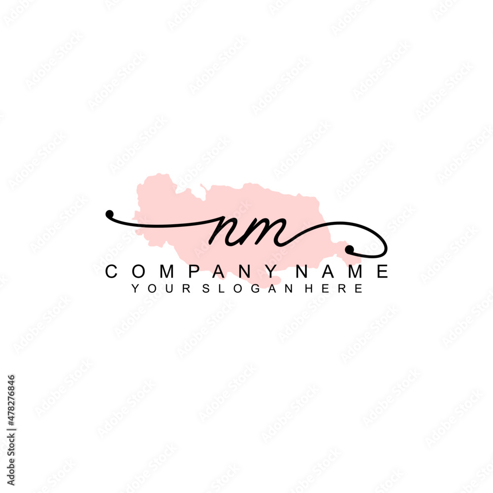 NM initial Signature logo template vector NM initial Signature logo template vector