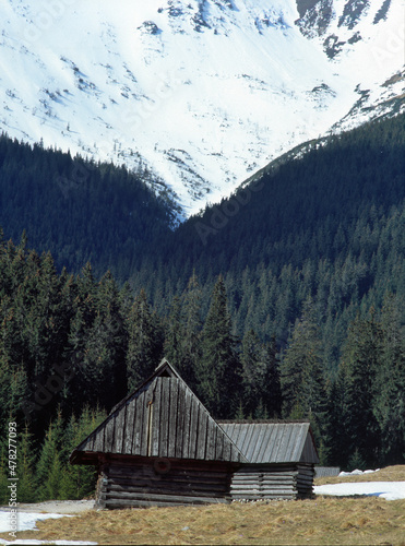 Tatra Mountains, Chocholowska Valley, view of Wolowiec and Rakon Mountains