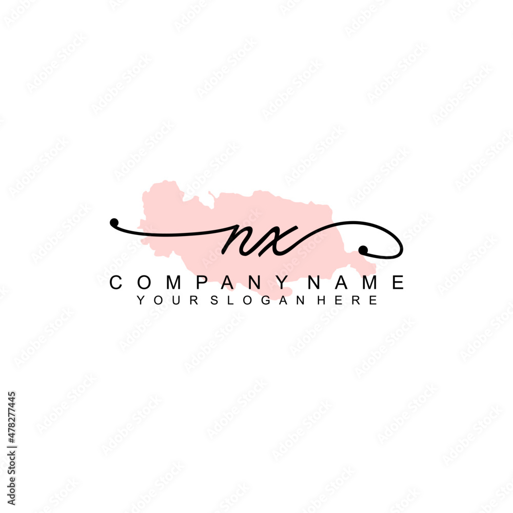 NX initial Signature logo template vector NX initial Signature logo template vector