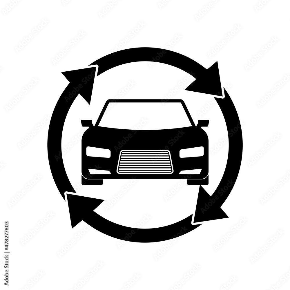Fototapeta premium Car sharing icon isolated on white background
