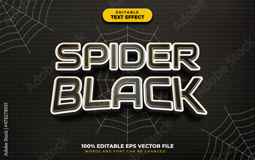 Black Spider Text Effect