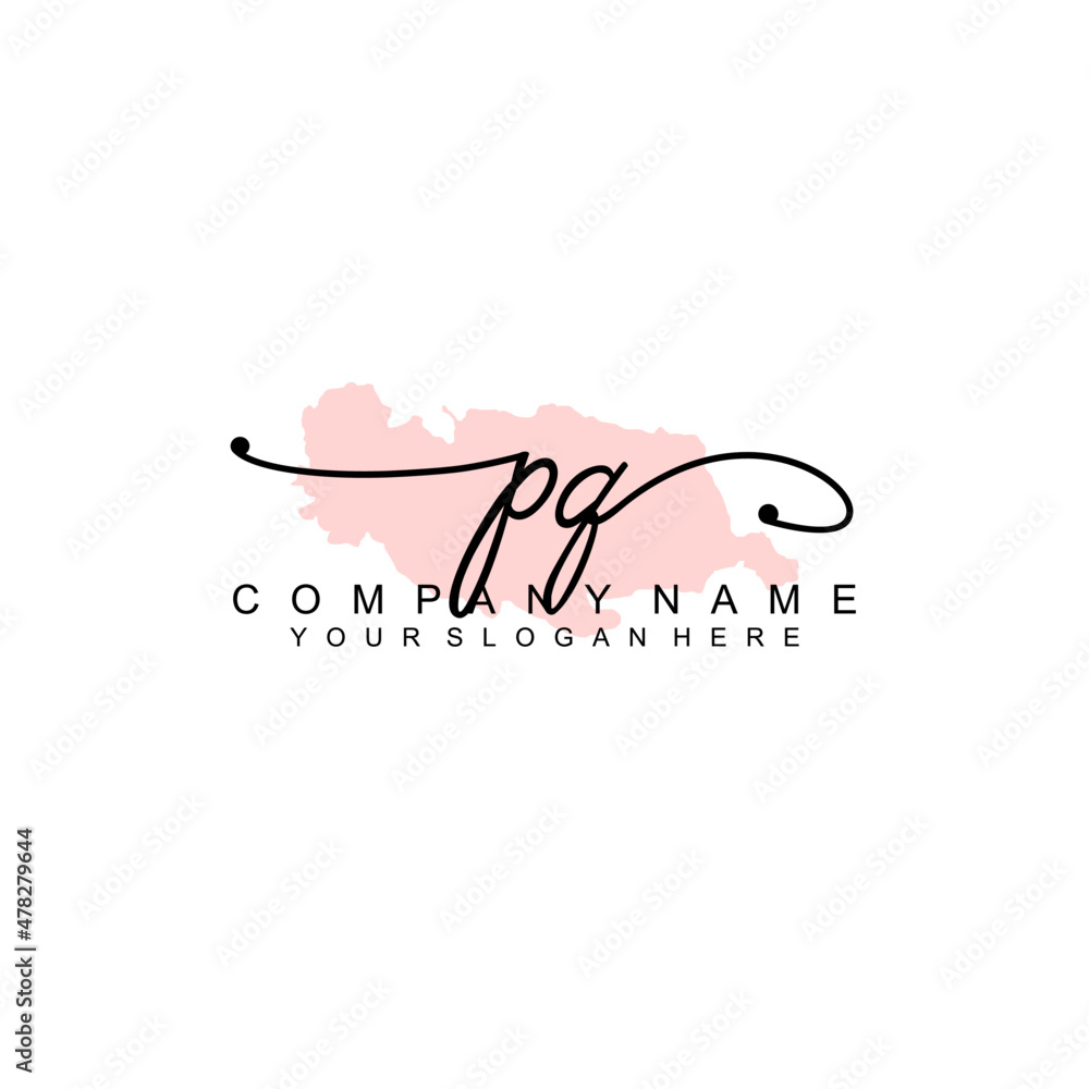 PQ initial Signature logo template vector PQ initial Signature logo template vector