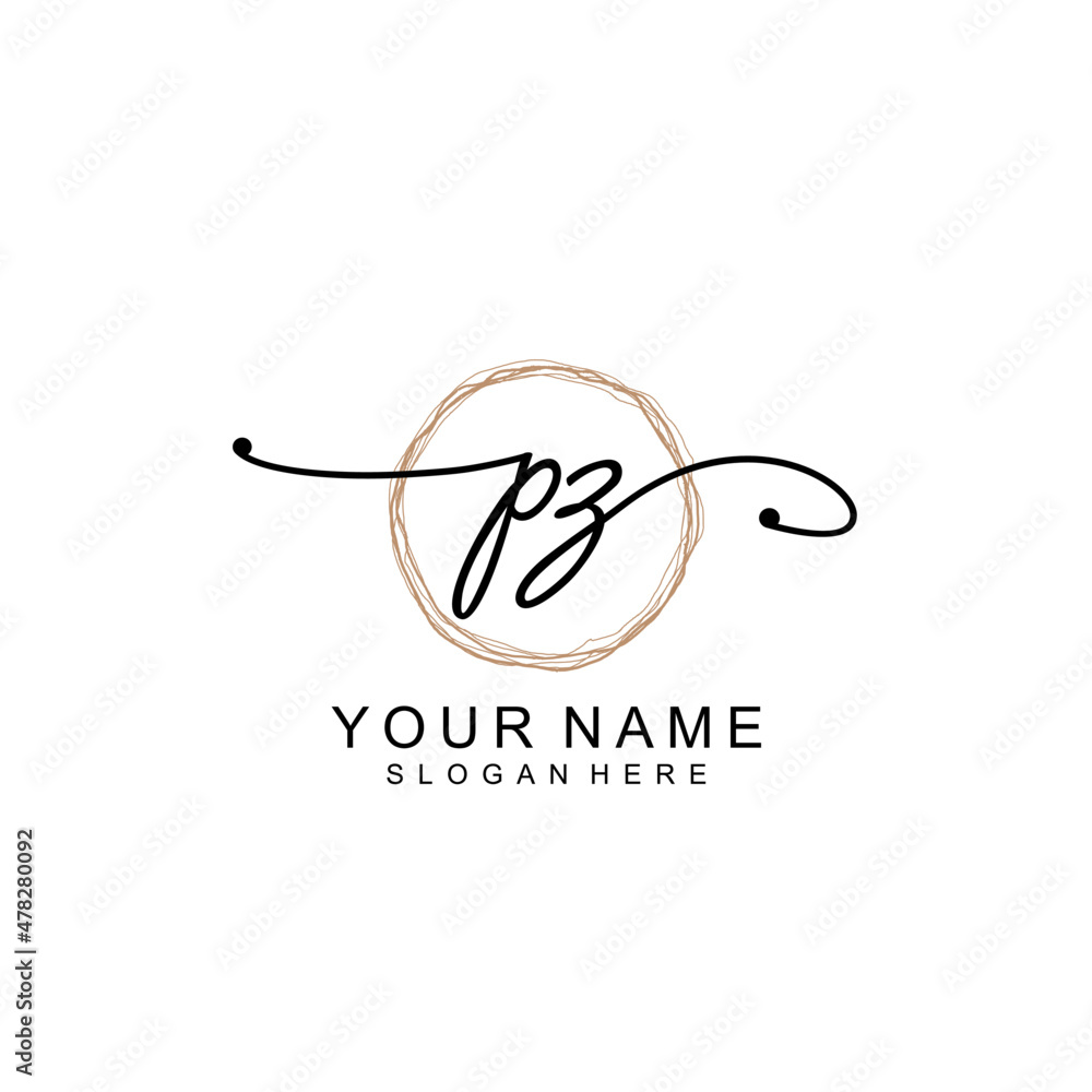 PZ initial Signature logo template vector PZ initial Signature logo template vector