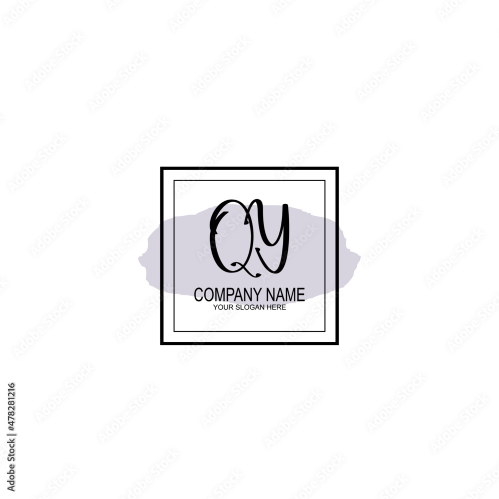 Letter QY minimalist wedding monogram vector Letter QY minimalist wedding monogram vector