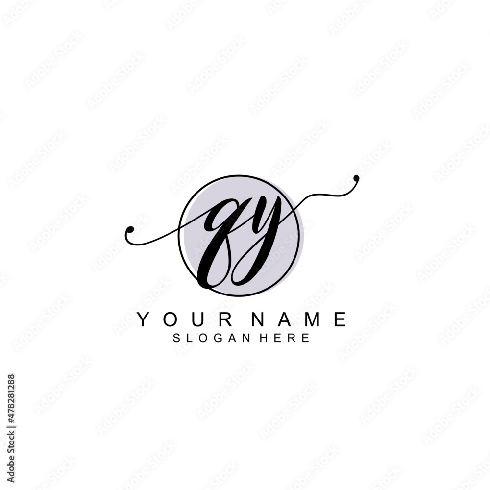 QY initial Luxury logo design collection QY initial Luxury logo design collection