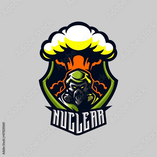 illustration vector graphic of Nuclear Weapon mascot logo perfect for sport and e-sport team