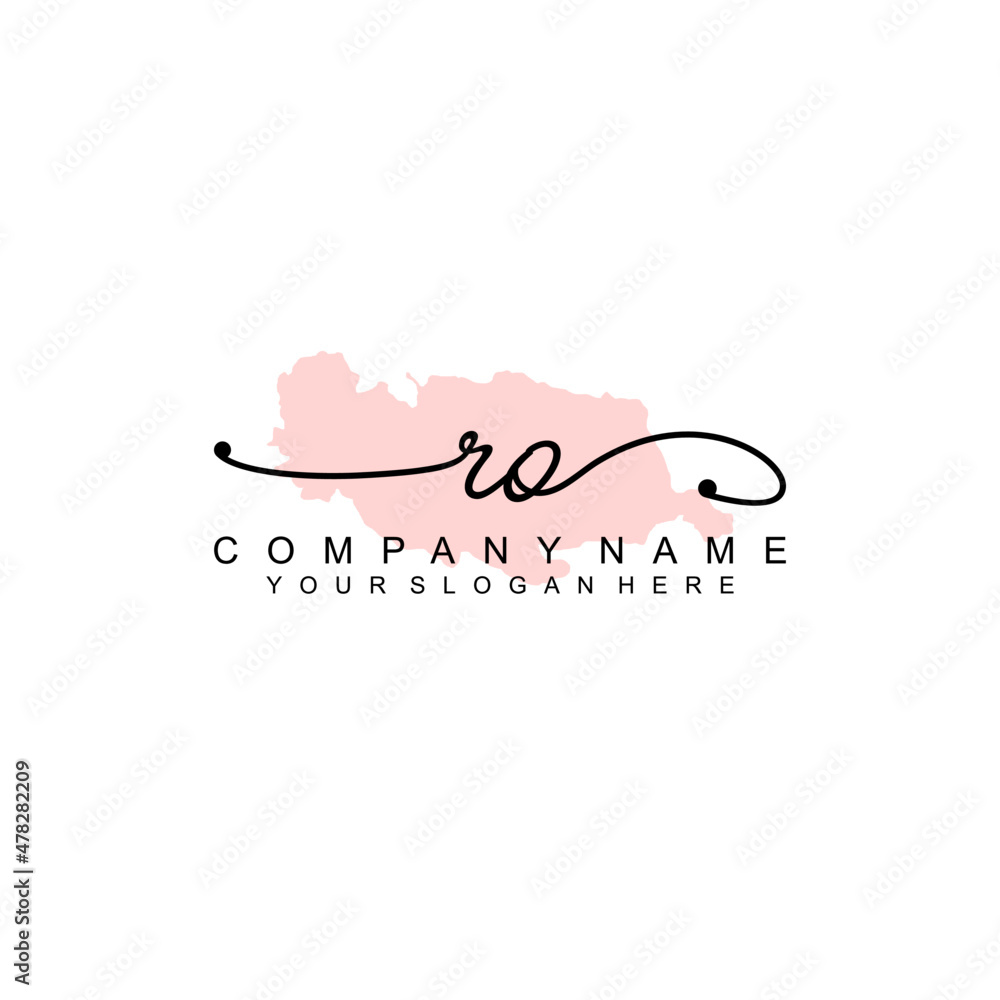 RO initial Signature logo template vector RO initial Signature logo template vector