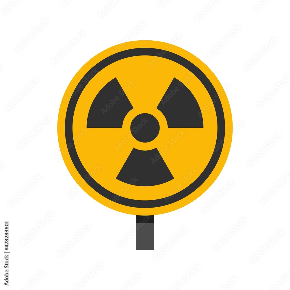 Biohazard radioactive icon flat isolated vector Biohazard radioactive icon flat isolated vector