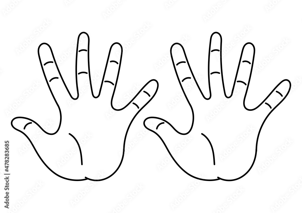 Obraz premium hand drawn illustration of a finger showing the number ten on white background