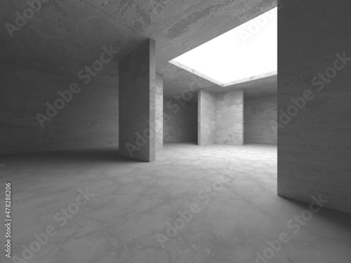 Abstract architecture interior background. Empty concrete room