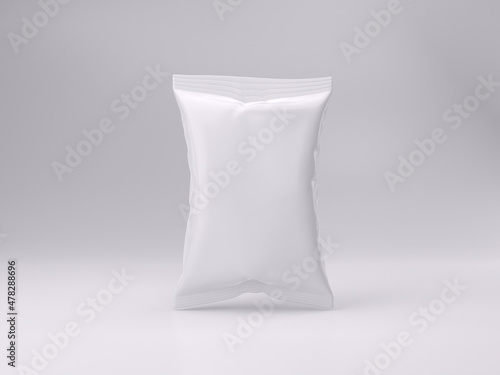 3d render plastic packaging mockup template photo