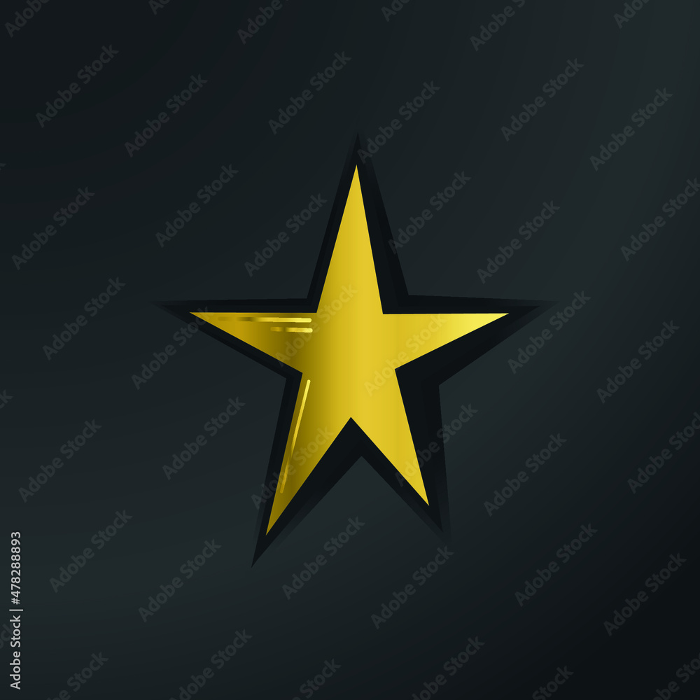 awesome golden star gradient vector illustration awesome golden star gradient vector illustration