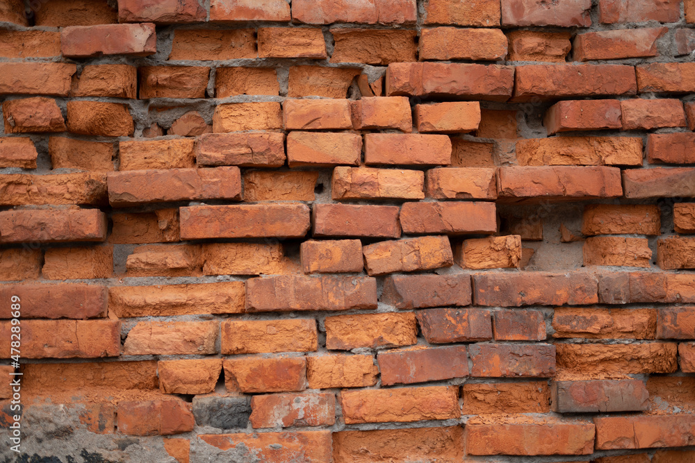 uneven brown brick wall background uneven brown brick wall background