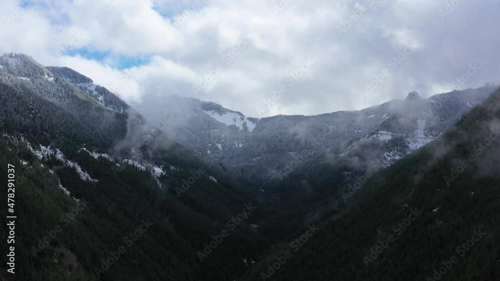 Aerial shot of snow capped Cascade Mountains in Washington State. Aerial shot of snow capped Cascade Mountains in Washington State.