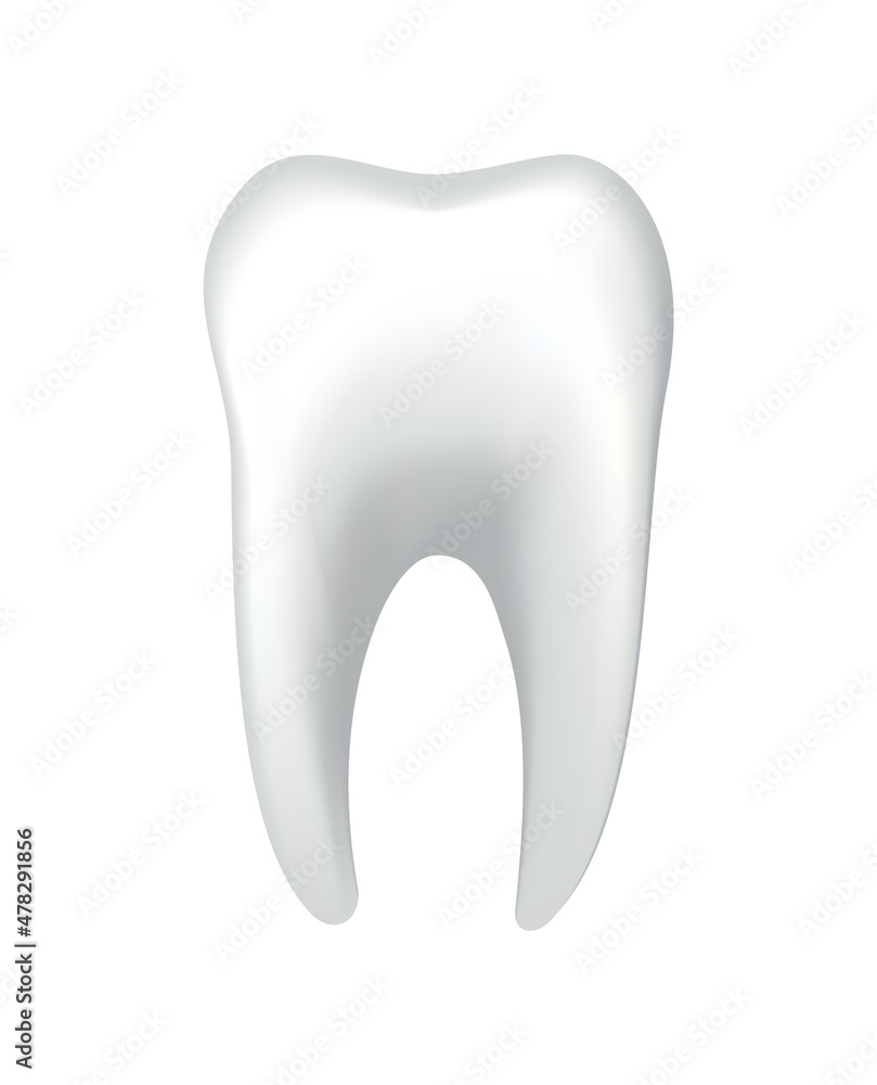 White shining human tooth. Dental medical vector icon. Stomatology clinic symbol. Teeth protection, oral or tooth care. Teeth restoration White shining human tooth. Dental medical vector icon. Stomatology clinic symbol. Teeth protection, oral or tooth care. Teeth restoration