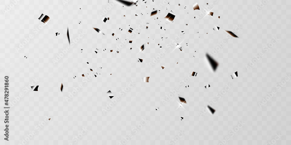 Vector illustration of elegant silver confetti for a fun party background. Vector illustration of elegant silver confetti for a fun party background.