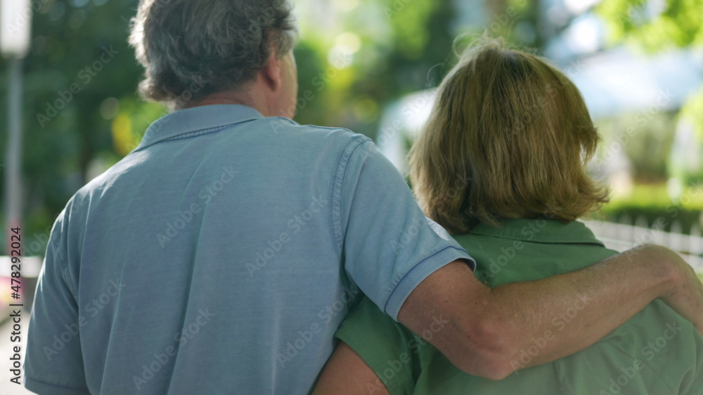 older couple walking together, senior people relationship outside in day walk older couple walking together, senior people relationship outside in day walk