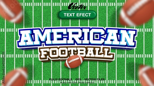 american football editable text effect premium vector