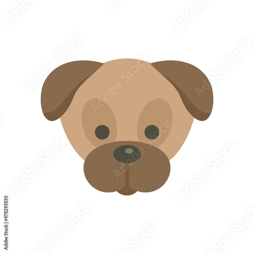 Dog icon flat isolated vector