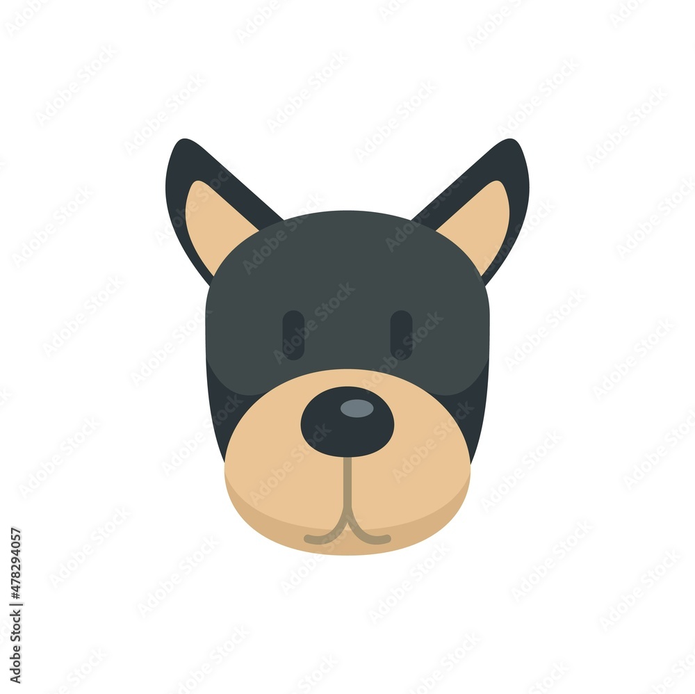 Dog home puppy icon flat isolated vector Dog home puppy icon flat isolated vector