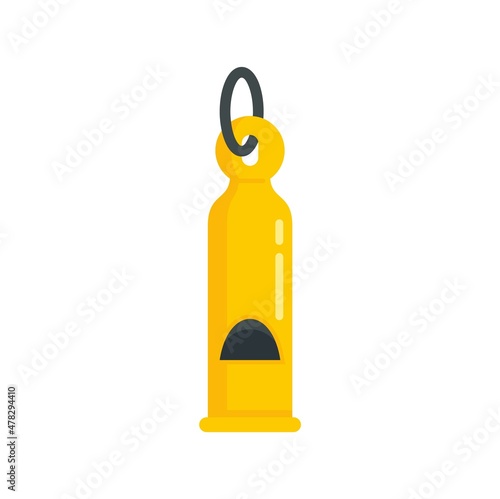 Dog whistle icon flat isolated vector photo