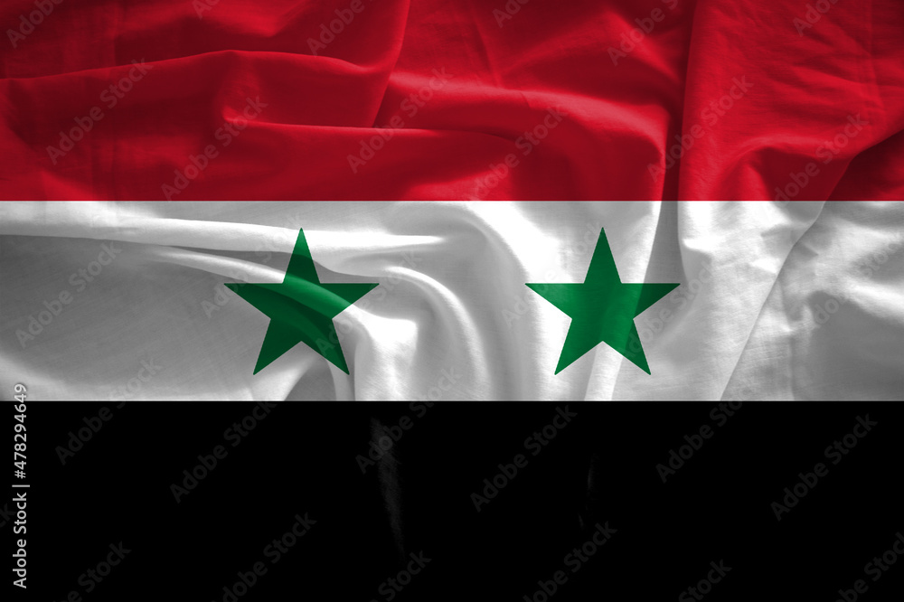 Syria flag with 3d effect Syria flag with 3d effect