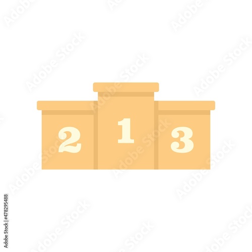 Dog podium icon flat isolated vector