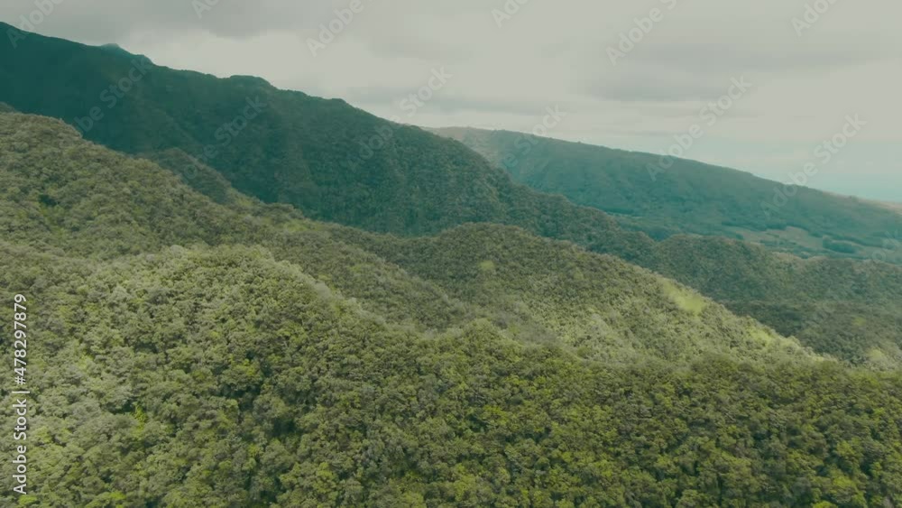 4k Aerial green hills and mountain Drone dolly in 4k Aerial green hills and mountain Drone dolly in