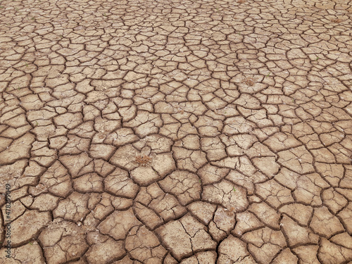 Dry cracked soil texture. Arid natural background.