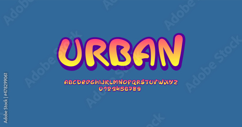 Urban cursive font, handwritten script alphabet, calligraphy cursive street typeface, hand drawn typeface in graffiti style