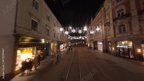Graz Styria, Austria at Christmas by fpv drone photo